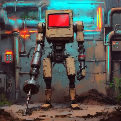 Futuristic Robot Artwork