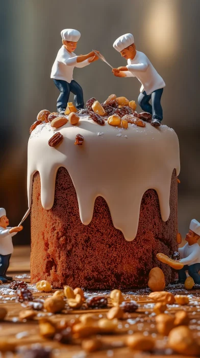 Freshly Baked Kulich Cake