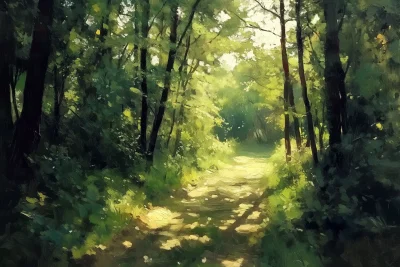 Forest Trail in the Sun