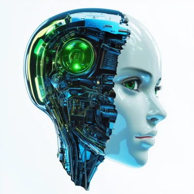 Hybrid Human Robot Head