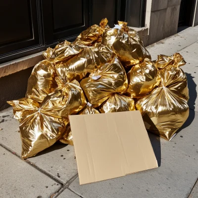 Golden Trash Bags