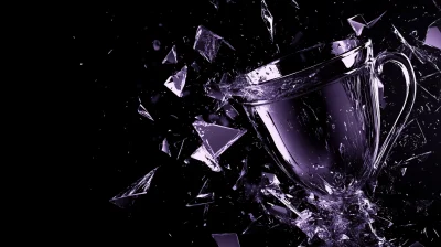 Abstract Trophy with Glass Shards