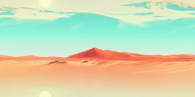 Desert Dunes and Oasis