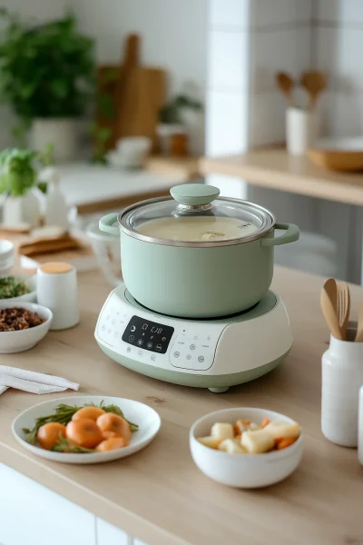 Ceramic Electric Stove on Countertop