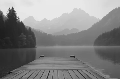 Misty Lake Pier