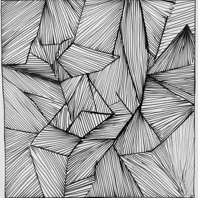 Geometric Lines in a Sketchbook