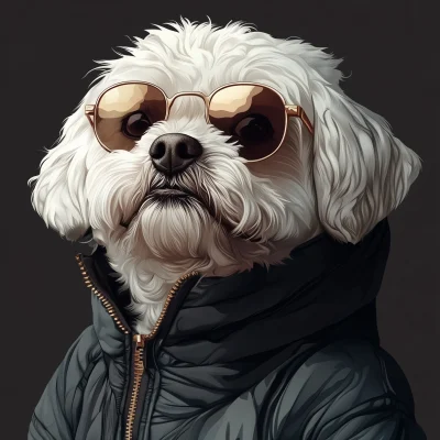 Gangster Dog Illustration