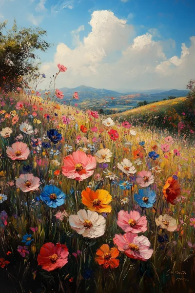 Wildflower Field Landscape