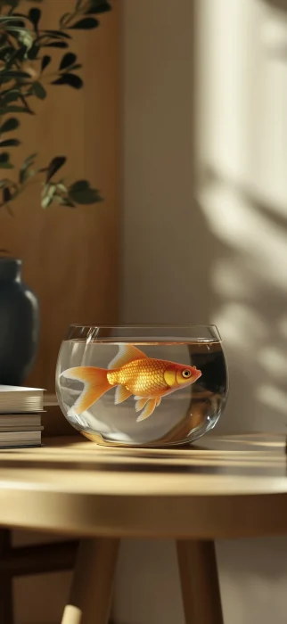 Elegant Goldfish Scene