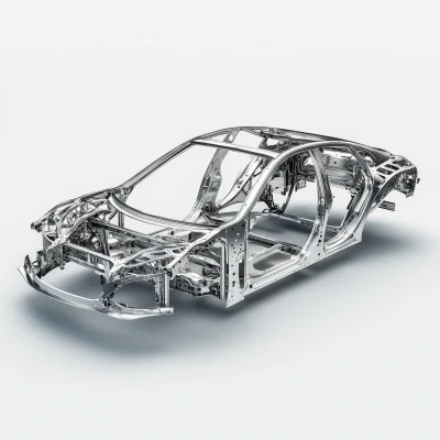 3D Steel Car Frame Model