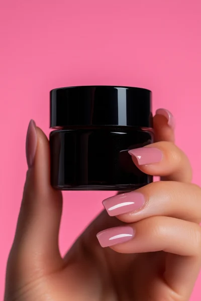 Elegant Glass Jar with Lotion