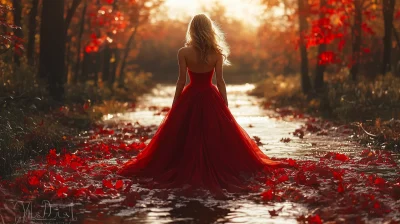 Elegant Red Gown