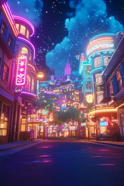 Vibrant Pixar Scene