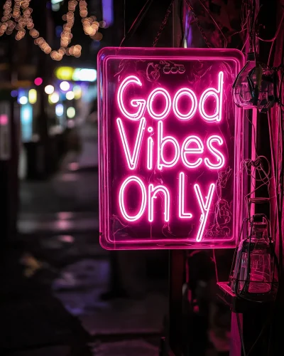 Good Vibes Only Neon Sign