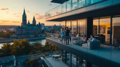 Friends Celebrating on a Balcony