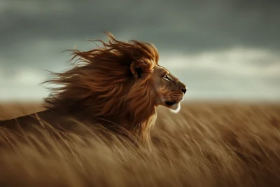 Majestic Lion in the Wild