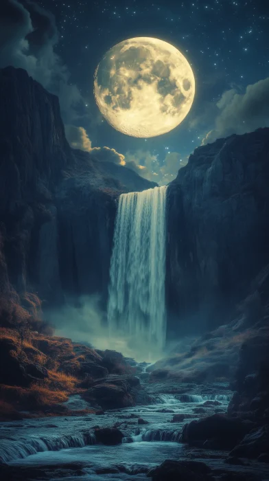 Serene Moonlit Landscape