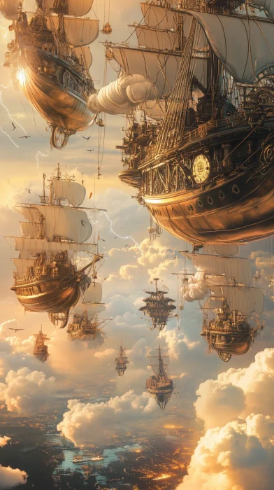 Steampunk Airship Fleet