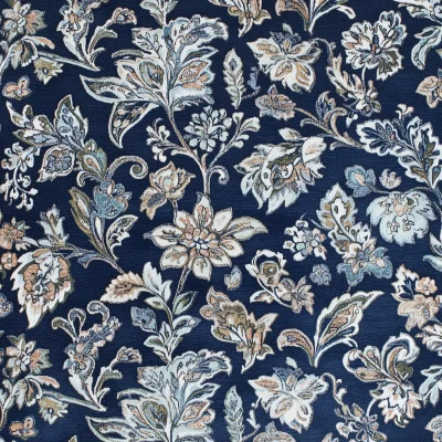 Intricate Indigo Floral Fabric