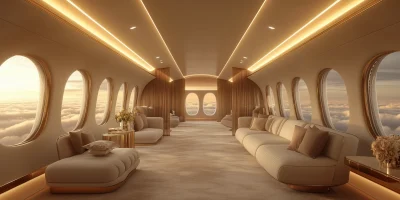 Luxury Airplane Corridor