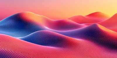 Vibrant Wavy Landscape