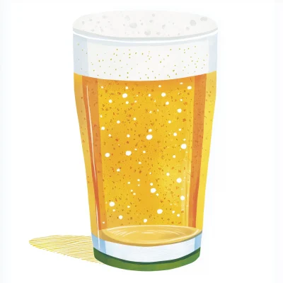 Schematic Illustration of a Pint of Beer