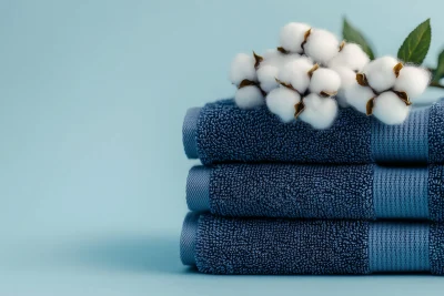 Stack of Blue Towels