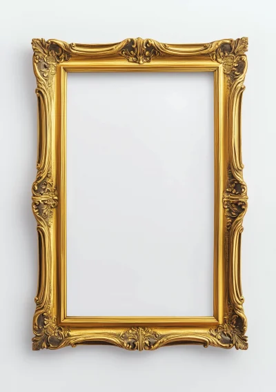 Vintage Gold Frame Mockup