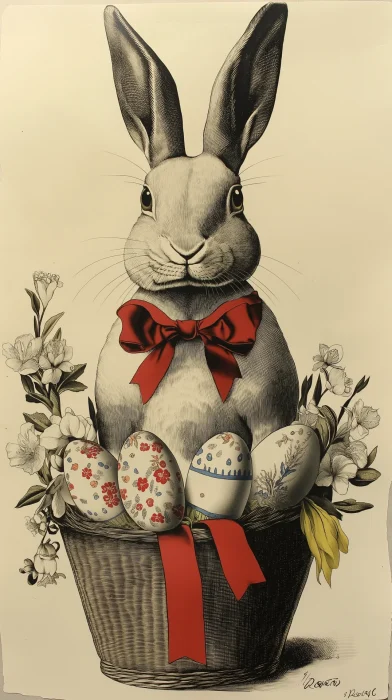 Spring Rabbit Illustration