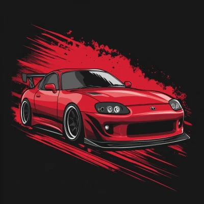 Vector of Toyota Supra