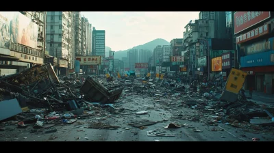 Toppled Barricades at Noon