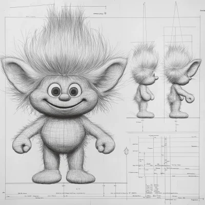 1990s Troll Doll Blueprint