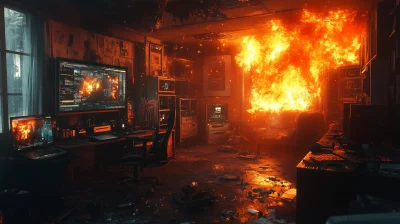 Gaming Room on Fire