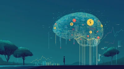 Glowing AI Brain of Wealth