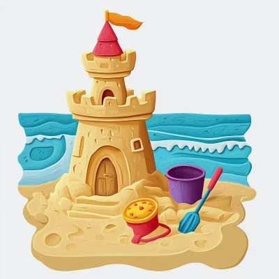 Sandcastle Illustration