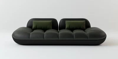 Modern Leather Sofa Rendering