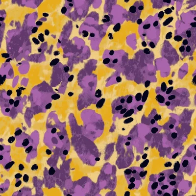 Lilac and Yellow Leopard Pattern