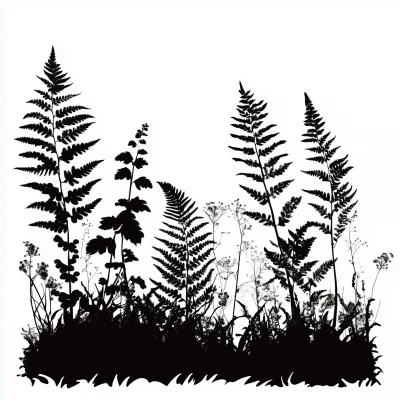 Silhouette of Ferns