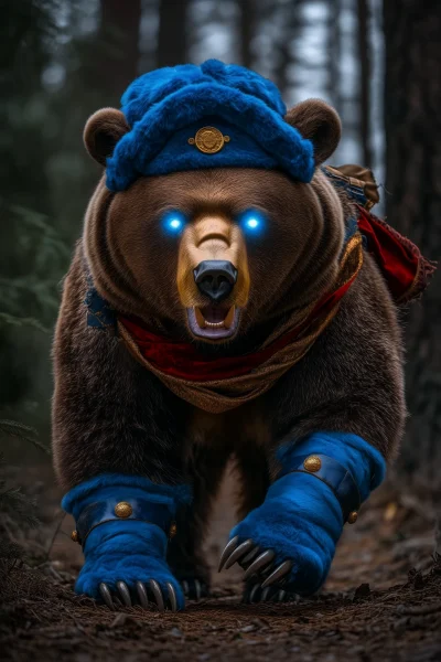 Glowing Bear in Forest