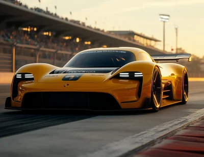 Yellow Porsche Concept Car