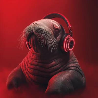 Walrus DJ in Headphones