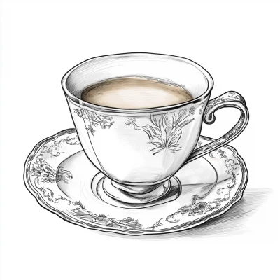 Posh Cup of Tea Sketch