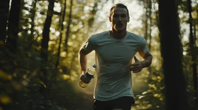 Athlete Running in the Woods