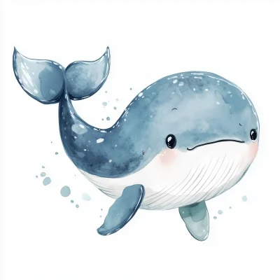 Sad Whale Illustration