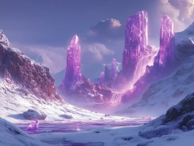 Icy Desert Landscape