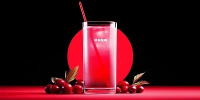 Cylindrical Red Cocktail