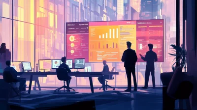 Business Team Analyzing Data