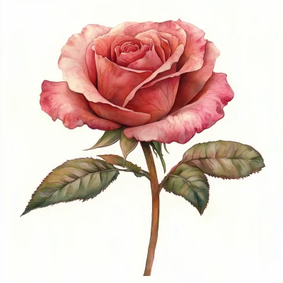 Rose Watercolor Painting