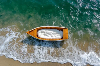 Fluffy Boat on the Beach