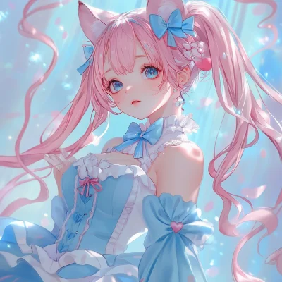 School Girl with Cat Ears
